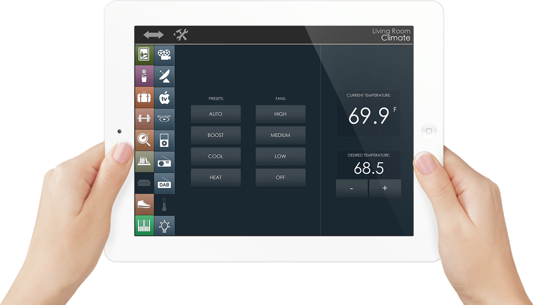 User Ipad Interface Main Climate